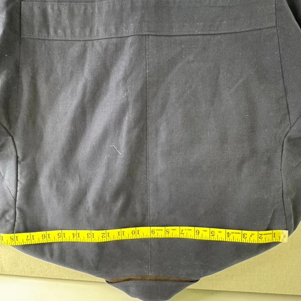 W.R.K. NY Blue 2‎ button blazer suede elbow patches Size 42